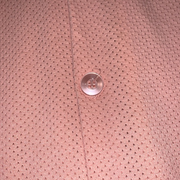 Casual Joe Haband Beige/Salmon Button-Up Short Sleeve Vintage Shirt Size Medium - Picture 5 of 8